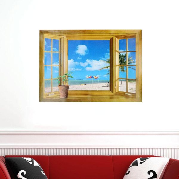 1 pcs wallsticker 3d effect windows seascape landscape wall stickers fashion home decors wall papers kid room decoration
1 pcs wallsticker 3d effect windows seascape landscape wall stickers fashion home decors wall papers kid room decoration