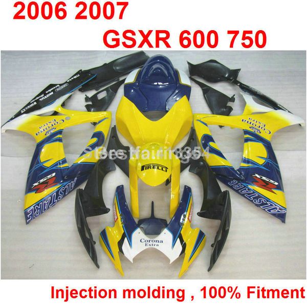 custom injection molding fairing kit for suzuki gsxr600 gsxr750 2006 2007 yellow blue white gsxr 600 750 06 07 rt56
custom injection molding fairing kit for suzuki gsxr600 gsxr750 2006 2007 yellow blue white gsxr 600 750 06 07 rt56