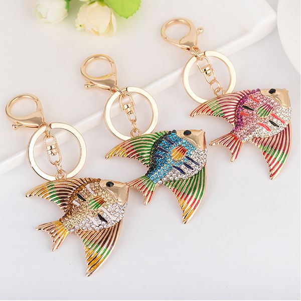 Fashion Pendant Key Ring Cute Crystal Goldfish Keychain for Cell Phone Creative Cartoon Fish Pendant For Car Keyrings KeyChains
Fashion Pendant Key Ring Cute Crystal Goldfish Keychain for Cell Phone Creative Cartoon Fish Pendant For Car Keyrings KeyChains