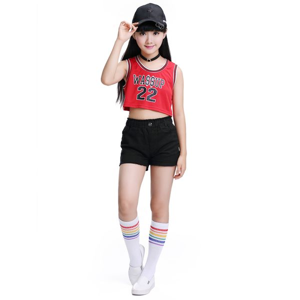 children's jazz dance costumes modern dance hip hop girls street costumes cheerleader clothing, Black;red
children's jazz dance costumes modern dance hip hop girls street costumes cheerleader clothing, Black;red
