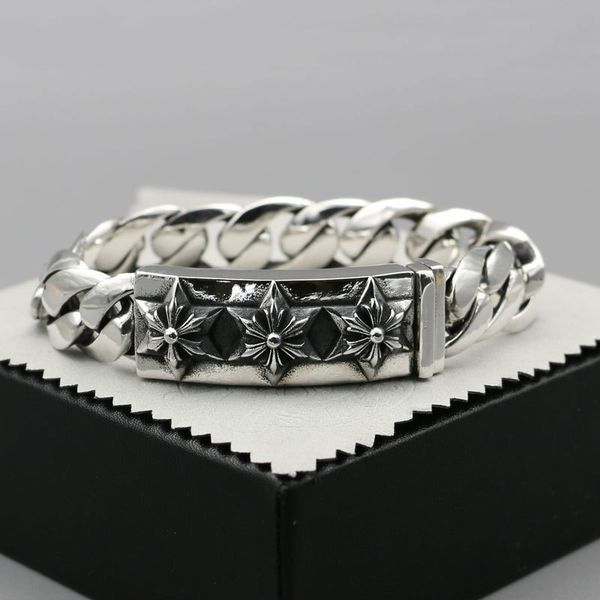 starfield high-end s925 sterling silver jewelry men women retro thai silver hexagram bracelet homme rough punk, Golden;silver
starfield high-end s925 sterling silver jewelry men women retro thai silver hexagram bracelet homme rough punk, Golden;silver