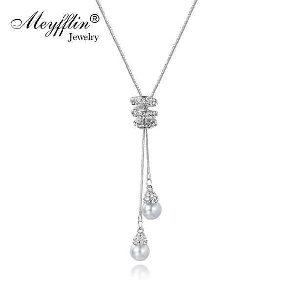 meyfflin collier femme long necklaces for women fashion simulated pearl crystal necklace pendant jewelry silver chain bijoux
meyfflin collier femme long necklaces for women fashion simulated pearl crystal necklace pendant jewelry silver chain bijoux