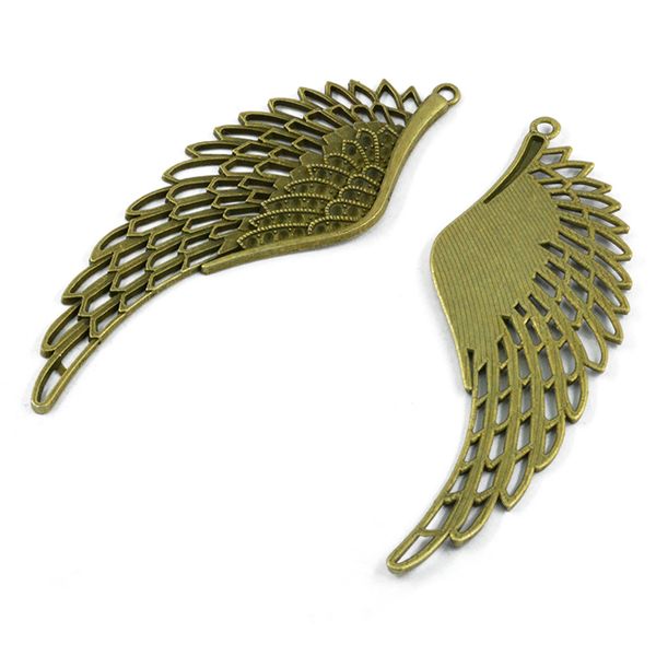 6 pieces antique bronze large hollow filigree angel wing necklace pendant handmade crafts, Black
6 pieces antique bronze large hollow filigree angel wing necklace pendant handmade crafts, Black