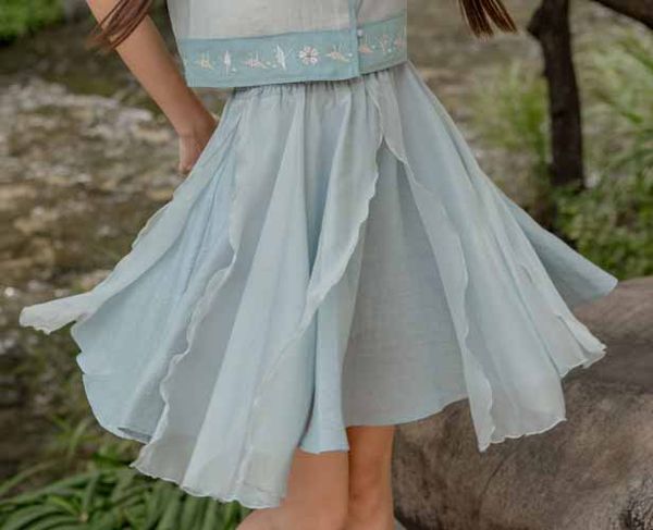 green river stream women's chinese style green chiffon & linen asymmetrical hem skirt mori girl short skirt, Black
green river stream women's chinese style green chiffon & linen asymmetrical hem skirt mori girl short skirt, Black