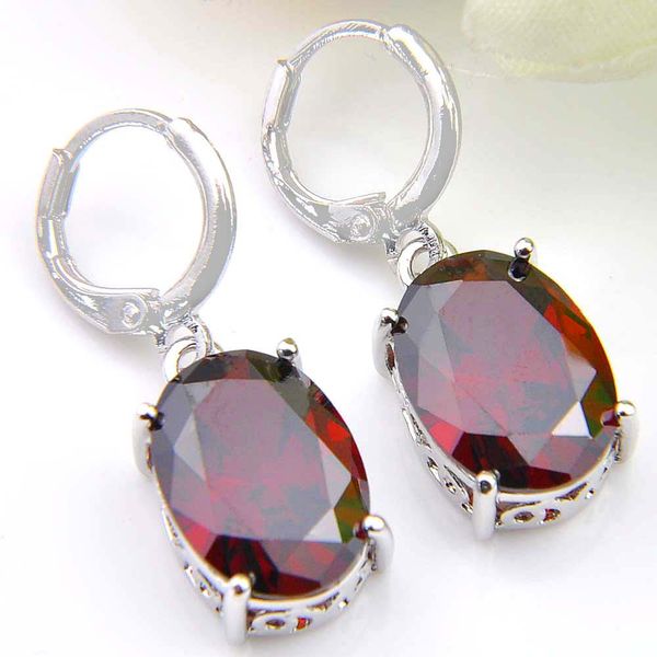 luckyshine 925 silver oval red garnet gemstone dangle earrings for holiday party gift french buckle earring 10 pair
luckyshine 925 silver oval red garnet gemstone dangle earrings for holiday party gift french buckle earring 10 pair