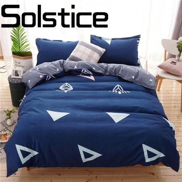 

solstice home thick brushing fashion 3/4pcs active printing and dyeing letters skin comfort bedding linen bed cover pillowcase
