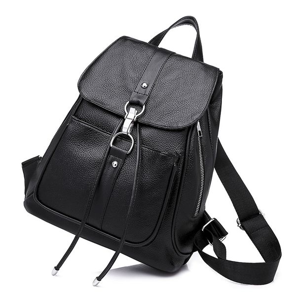 the new 2018 ms han edition hooks leisure backpack fashion joker soft leather bag
the new 2018 ms han edition hooks leisure backpack fashion joker soft leather bag