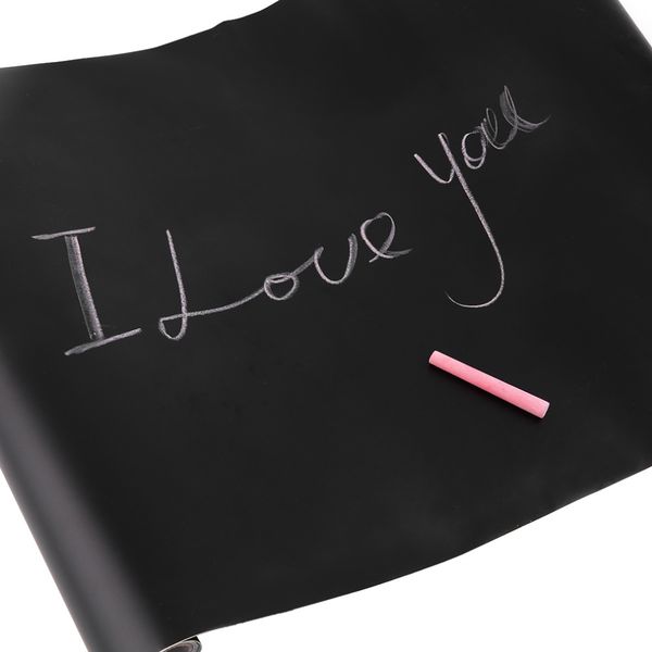 adhesive blackboard film with 5 pcs chalk chalk board stick roll 45cmx200cm kids draw wall decor drop shipping wholesale
adhesive blackboard film with 5 pcs chalk chalk board stick roll 45cmx200cm kids draw wall decor drop shipping wholesale