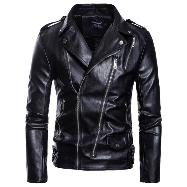 new autumn men's pu leather jacket slim fit motorcycle jacket zipper casual leather coat male outerwear clothing fashion m-5xl, Black;brown
new autumn men's pu leather jacket slim fit motorcycle jacket zipper casual leather coat male outerwear clothing fashion m-5xl, Black;brown