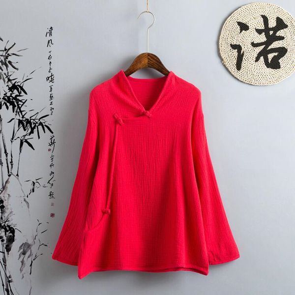 2017 spring vintage chinese style cotton linen coat women long sleeve solid color loose casual shirts,plus size clothes s-6xl, White
2017 spring vintage chinese style cotton linen coat women long sleeve solid color loose casual shirts,plus size clothes s-6xl, White