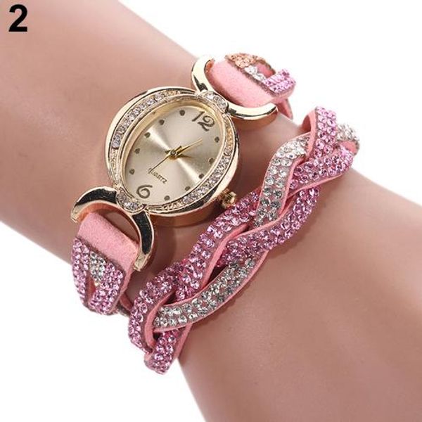 women's rhinestone faux suede alloy braid oval dial quartz bracelet wrist watch new, Slivery;brown
women's rhinestone faux suede alloy braid oval dial quartz bracelet wrist watch new, Slivery;brown