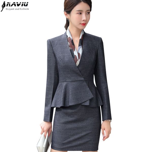 2018 fashion women skirt suits set business formal elegant long sleeve blazer and skirt office ladies plus size work uniforms, White;black
2018 fashion women skirt suits set business formal elegant long sleeve blazer and skirt office ladies plus size work uniforms, White;black