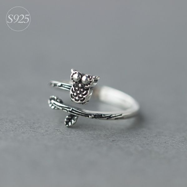 vintage real 925 sterling silver owl branch ring openable adjustable size thai silver gtlj646, Golden;silver
vintage real 925 sterling silver owl branch ring openable adjustable size thai silver gtlj646, Golden;silver