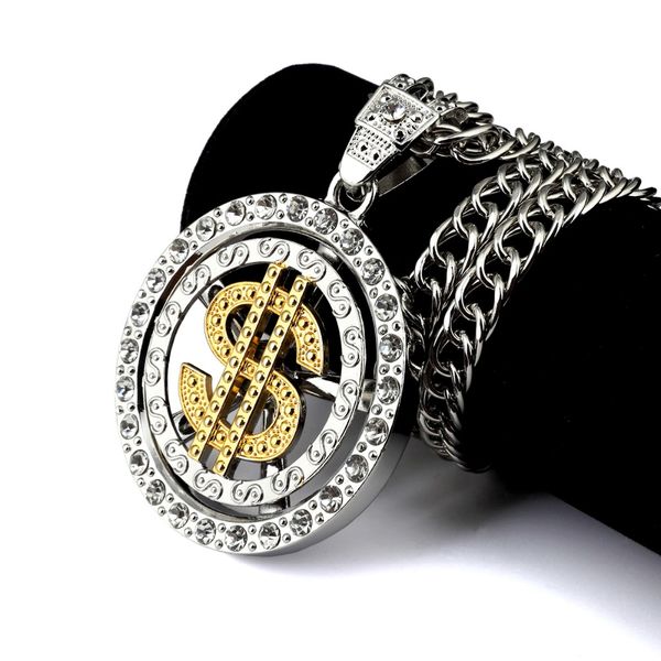 hip hop chunky necklace rock hiphop bling bling us dollars can be rotated long choker necklace big pendant gold chain for men, Silver
hip hop chunky necklace rock hiphop bling bling us dollars can be rotated long choker necklace big pendant gold chain for men, Silver