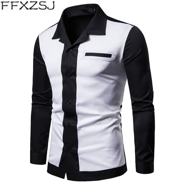 ffxzsj brand new men's suit autumn men's shirt coloured lapel big size long sleeve leisure leisure shirt camisa masculina, White;black
ffxzsj brand new men's suit autumn men's shirt coloured lapel big size long sleeve leisure leisure shirt camisa masculina, White;black