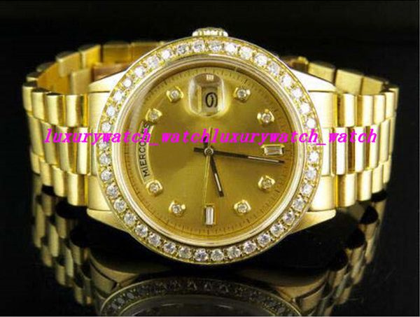 Luxury Wristwatch Stainless Steel Bracelet 18K Mens Yellow Gold 41MM Diamond Watch Automatic Men's Watches Top Quality
Luxury Wristwatch Stainless Steel Bracelet 18K Mens Yellow Gold 41MM Diamond Watch Automatic Men's Watches Top Quality