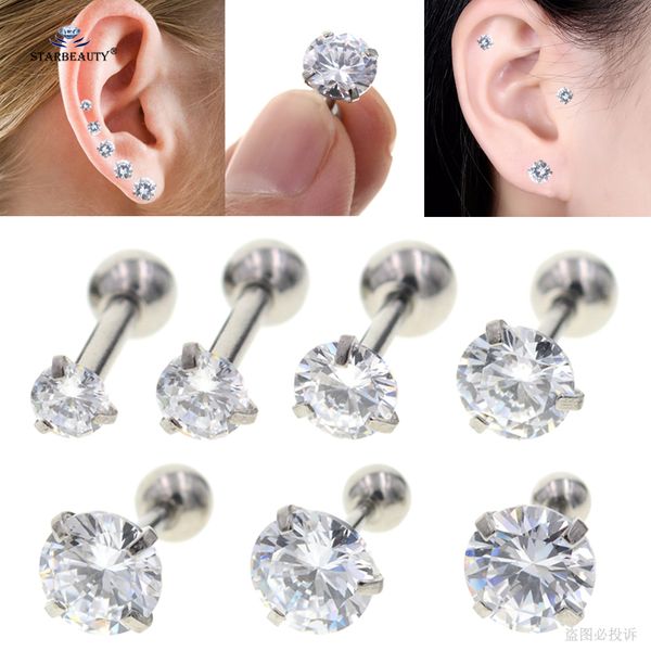 2pcs/lot 16g 2~8mm sparkling bijoux stud earrings tragus piercing helix piercing clear zircon ear jewelry pircing suit any age, Slivery;golden
2pcs/lot 16g 2~8mm sparkling bijoux stud earrings tragus piercing helix piercing clear zircon ear jewelry pircing suit any age, Slivery;golden