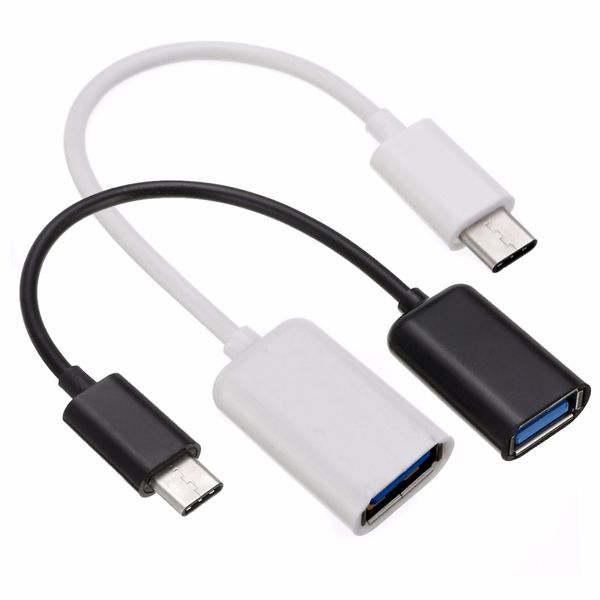 

Новый Тип C OTG Кабель-Адаптер USB 3.1 Type-C Мужской к USB 3.0 A Женский OTG Кабель для передачи данных Кабель-адаптер Белый / Черный 16,5 см