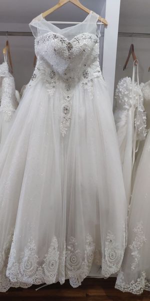 ellegant luxury wedding dress red wedding gowns with sleeves, White