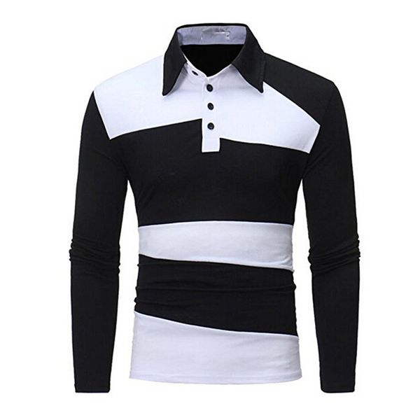 new 2018 men's loose long sleeve collision color button down casual shirts, White;black
new 2018 men's loose long sleeve collision color button down casual shirts, White;black