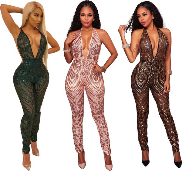 fashion v neck rompers women jumpsuit halter long pants sequin jumpsuit combinaison femme women rompers sj3062, Black;white
fashion v neck rompers women jumpsuit halter long pants sequin jumpsuit combinaison femme women rompers sj3062, Black;white