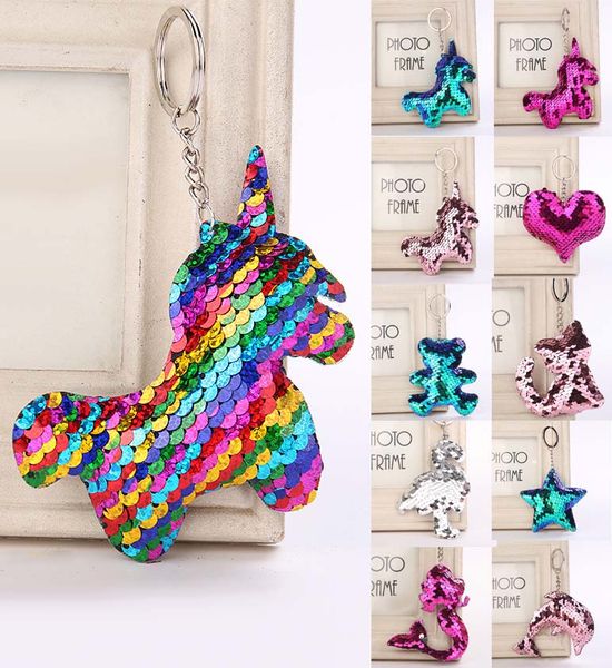 Unicorn Horn Keychain Fashion Mermaid Sequins Animal Key Chain Keyrings for Women Car Bag
Unicorn Horn Keychain Fashion Mermaid Sequins Animal Key Chain Keyrings for Women Car Bag