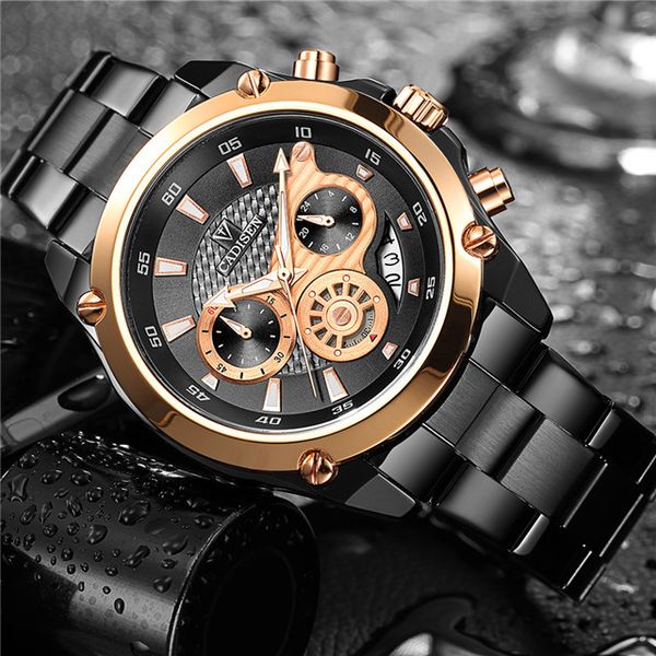 cadisen mens watch full steel waterproof sport watches fashion quartz wrist watch relogio masculino, Slivery;brown
cadisen mens watch full steel waterproof sport watches fashion quartz wrist watch relogio masculino, Slivery;brown