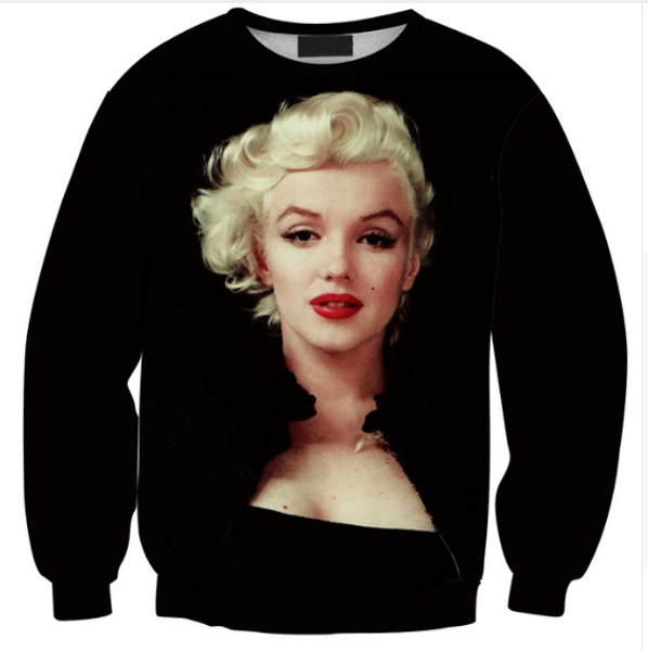 wholesale-fashion womens/mens marilyn monroe funny 3d print casual sweatshirt plus size sqs05, Black
wholesale-fashion womens/mens marilyn monroe funny 3d print casual sweatshirt plus size sqs05, Black