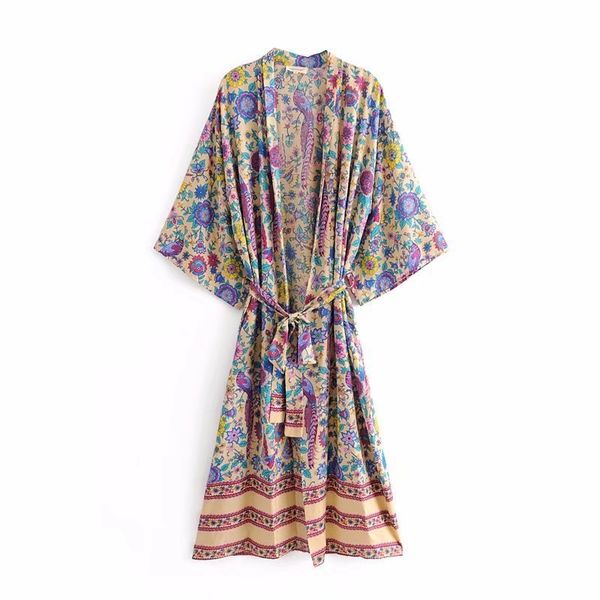 fashion euro style women's clothes long chiffon vintage fashion peafowl orientation printing tie kimono women's cape, Black
fashion euro style women's clothes long chiffon vintage fashion peafowl orientation printing tie kimono women's cape, Black