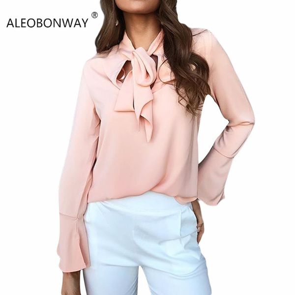 aleobonway fashion new women blouse chiffon elegant women shirt long flare sleeve big bow tie office lady wear female cl051, White
aleobonway fashion new women blouse chiffon elegant women shirt long flare sleeve big bow tie office lady wear female cl051, White