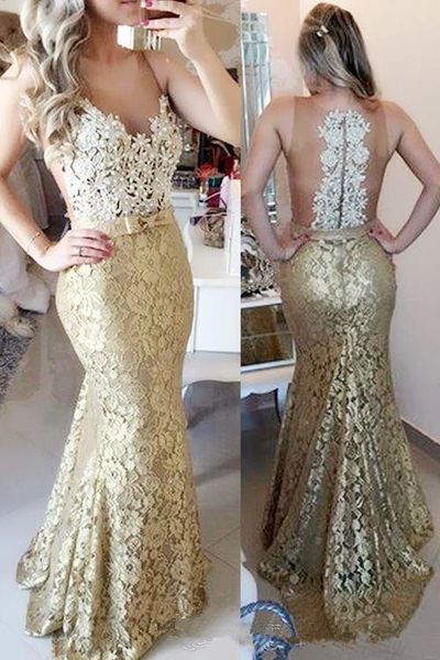 long mermaid gold prom dresses sheer neck beaded appliques lace girls floor length 2020 charming party gowns special occasion, Black
long mermaid gold prom dresses sheer neck beaded appliques lace girls floor length 2020 charming party gowns special occasion, Black