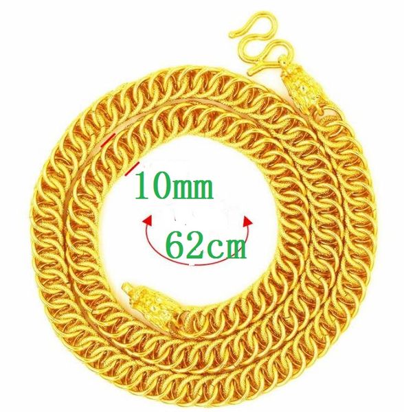 european currency gold ornaments gold necklace 24'' inch 10mm loong head men women fashion simple vietnamese gold dust necklace, Silver
european currency gold ornaments gold necklace 24'' inch 10mm loong head men women fashion simple vietnamese gold dust necklace, Silver