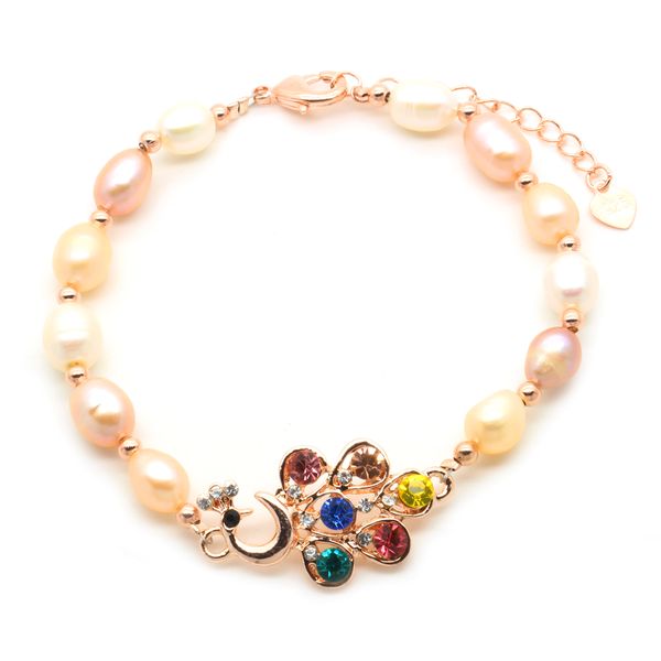 fashion charm bracelet natural freshwater pearl jewelry alloy peacock women pearl bracelet, Black
fashion charm bracelet natural freshwater pearl jewelry alloy peacock women pearl bracelet, Black