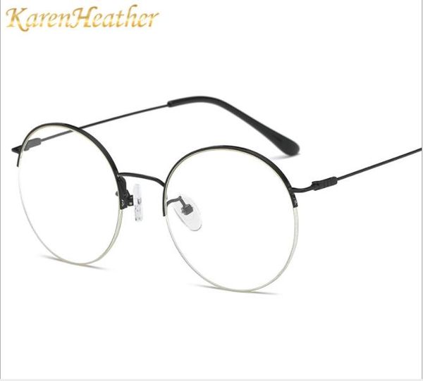 new round semi frame glasses ultra light antique metal mirror, male and female general can be matched with myopia, Silver
new round semi frame glasses ultra light antique metal mirror, male and female general can be matched with myopia, Silver