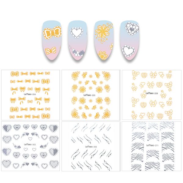 lemooc 1 sheet water decal nail transfer sticker gold silver nail art decoration for manicure watermark 22 patterns available, Black
lemooc 1 sheet water decal nail transfer sticker gold silver nail art decoration for manicure watermark 22 patterns available, Black