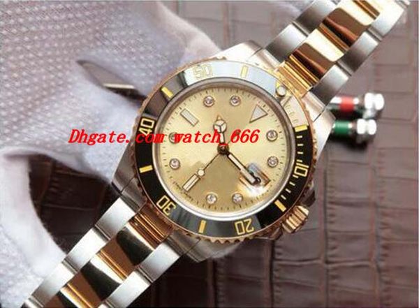 christmas gift new mens watch wristwatch gold dial black bezel 116613 watch automatic 40mm men's watch watches, Slivery;brown
christmas gift new mens watch wristwatch gold dial black bezel 116613 watch automatic 40mm men's watch watches, Slivery;brown