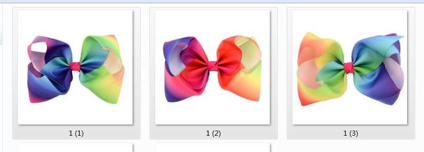 9pcs 8 inch large rainbow grosgrain ribbon bow with clip kids hair clip boutique hair accessories turban hd683, Slivery;white
9pcs 8 inch large rainbow grosgrain ribbon bow with clip kids hair clip boutique hair accessories turban hd683, Slivery;white