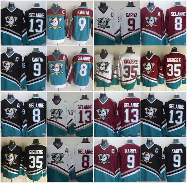 ccm anaheim mighty ducks hockey 8 teemu selanne 9 paul kariya 35 jean-sebastien giguere 13 teemu selanne 1998 vintage jerseys, Black;red
ccm anaheim mighty ducks hockey 8 teemu selanne 9 paul kariya 35 jean-sebastien giguere 13 teemu selanne 1998 vintage jerseys, Black;red