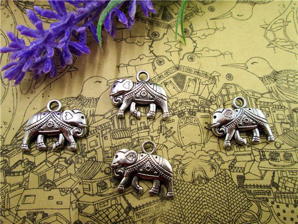 30pcs elephant charms--antiqued tibetan silver elephant charms / pendants 25x21mm, Bronze;silver
30pcs elephant charms--antiqued tibetan silver elephant charms / pendants 25x21mm, Bronze;silver