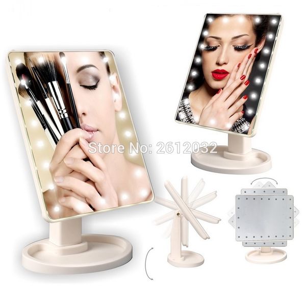 36pcs make up led mirror 360 degree rotation touch screen cosmetic folding portable compact pocket with 22 led light mirrors
36pcs make up led mirror 360 degree rotation touch screen cosmetic folding portable compact pocket with 22 led light mirrors
