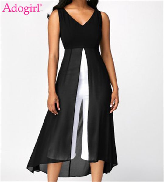 adogirl 2018 summer sleeveless casual loose jumpsuits culotte deep v neck wide leg pants office lady rompers women overalls, Black;white
adogirl 2018 summer sleeveless casual loose jumpsuits culotte deep v neck wide leg pants office lady rompers women overalls, Black;white