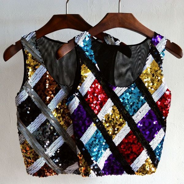 cakucool sequined crop tank summer embellish o-neck mesh camis plaids beading vintage party camisole tanks lady, White
cakucool sequined crop tank summer embellish o-neck mesh camis plaids beading vintage party camisole tanks lady, White