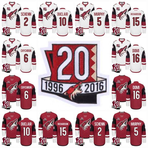 youth Arizona Coyotes 20th Anniversary Hockey Jerseys 16 Max Domi 6 Jakob Chychrun Max Domi 10 Anthony Duclair Luke Schenn Kevin Connauton