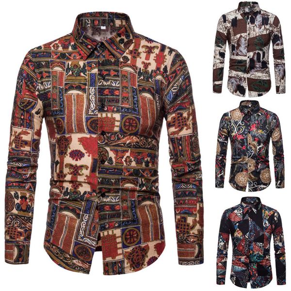 s-2xl men's cotton shirt casual loose v-neck long sleeve tee summer holiday boho mexico thailand gnag style printed shirts, White;black
s-2xl men's cotton shirt casual loose v-neck long sleeve tee summer holiday boho mexico thailand gnag style printed shirts, White;black