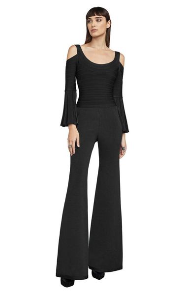 long flare sleeve off the shoulder o neck celebrity party bodycon bandage women runway full length women jumpsuit, Black;white
long flare sleeve off the shoulder o neck celebrity party bodycon bandage women runway full length women jumpsuit, Black;white