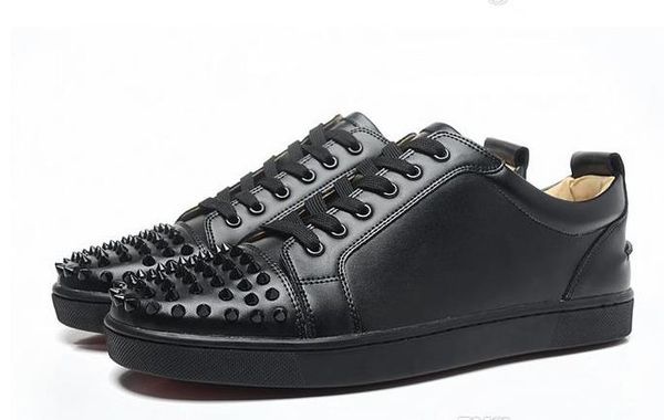 men luxury suede leather red bottom men's women's casual sneakers, matter leather spiked toe skateboarding shoes,designer sneakers, Black
men luxury suede leather red bottom men's women's casual sneakers, matter leather spiked toe skateboarding shoes,designer sneakers, Black