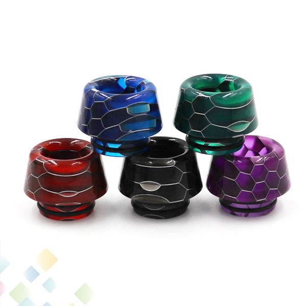 810 Drip tip Grid Mushroom Shape Epoxy Resin Drip Tips Snake Skin mouthpiece for TFV8 TFV12 All 810 Atomizers DHL Free