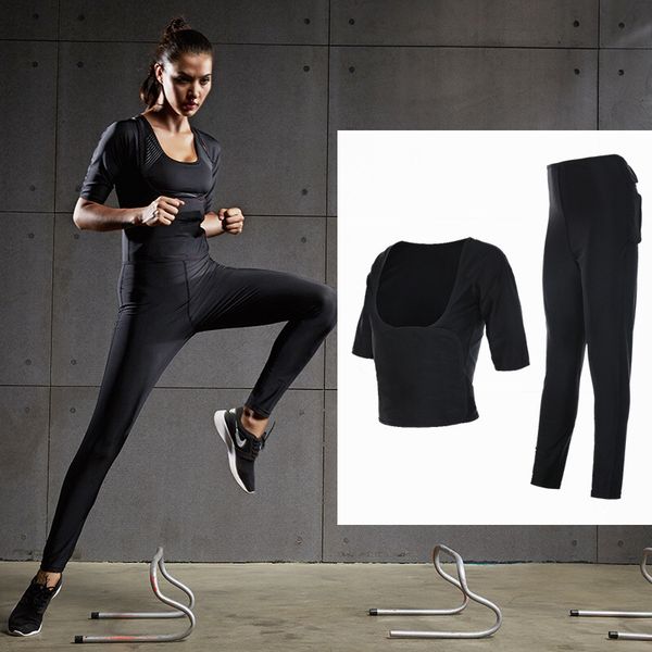 women yoga sports pants sport suit yoga set running fitness training clothing for women fitness sportswear lose fat 2 pcs, Black;blue
women yoga sports pants sport suit yoga set running fitness training clothing for women fitness sportswear lose fat 2 pcs, Black;blue