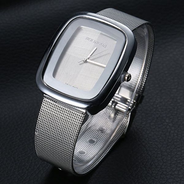 golden silver alloy band concise analog quartz business wrist watch, Slivery;brown
golden silver alloy band concise analog quartz business wrist watch, Slivery;brown