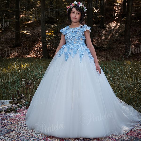 blue and white flower girl dresses new coming floor length fashion wedding pageant gowns tulle modern lovely, White;blue
blue and white flower girl dresses new coming floor length fashion wedding pageant gowns tulle modern lovely, White;blue